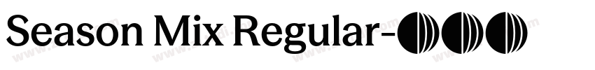 Season Mix Regular字体转换